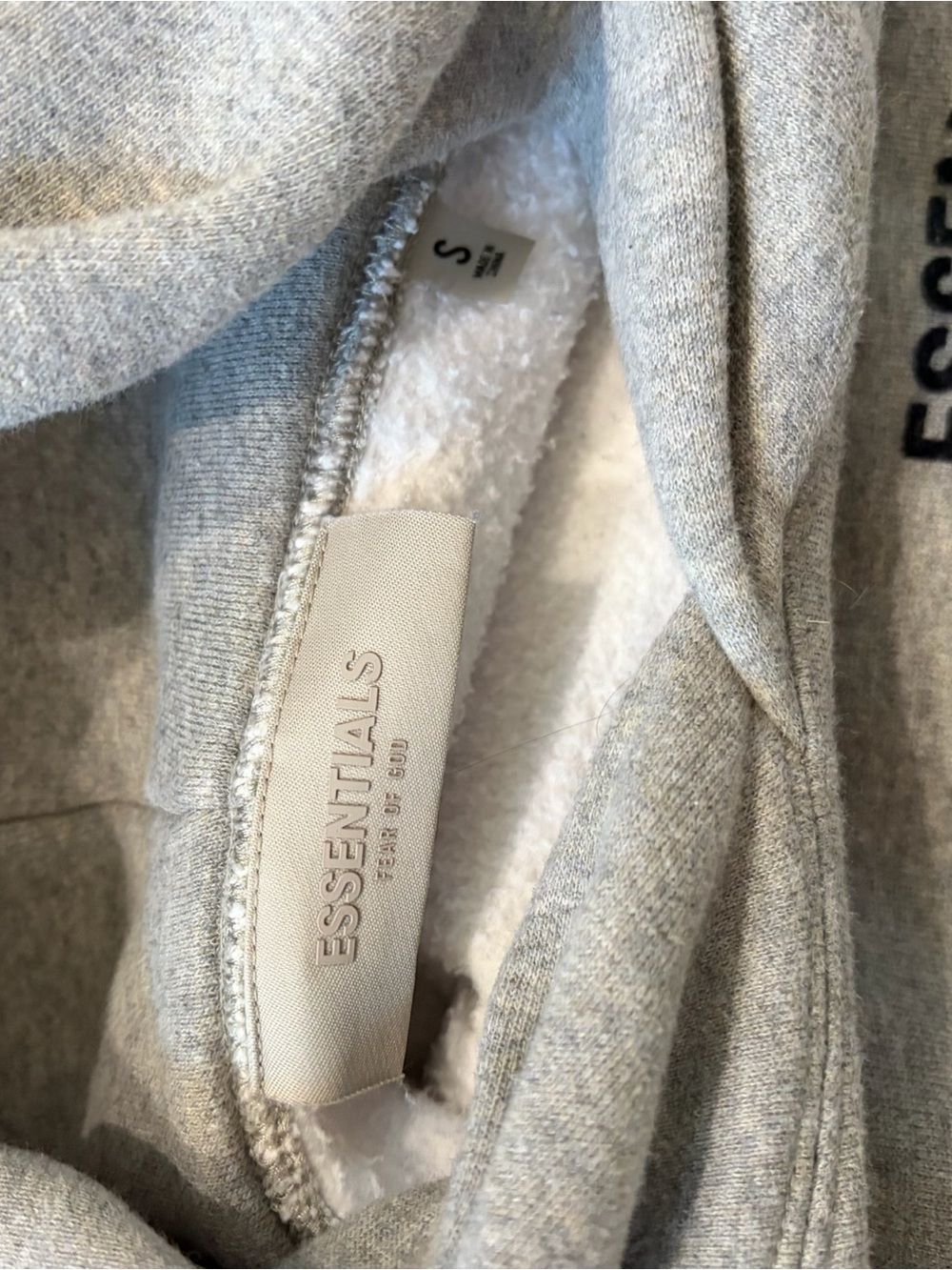 Essentials Men’s Grey Crewneck Hoodie - Picture 3 of 3